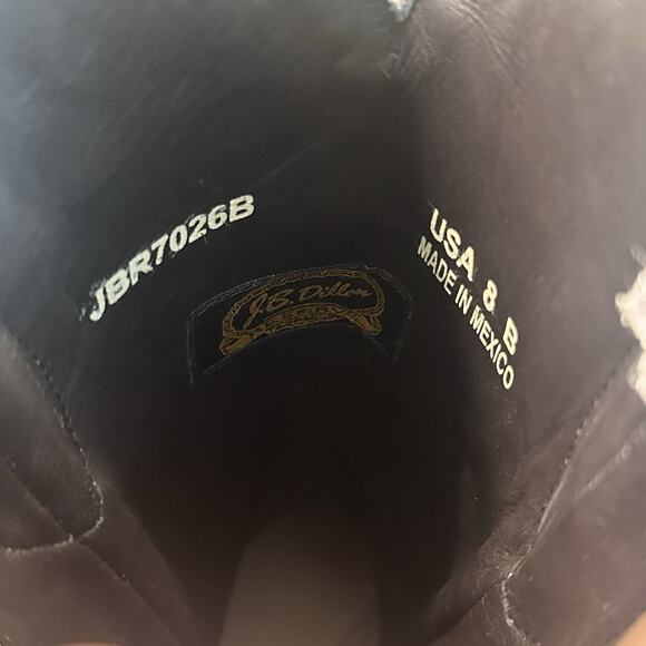 JB Dillon Reserve NWT Womens 8 Silver Glitter Embroidered Cowgirl Western Boots - Picture 14 of 15